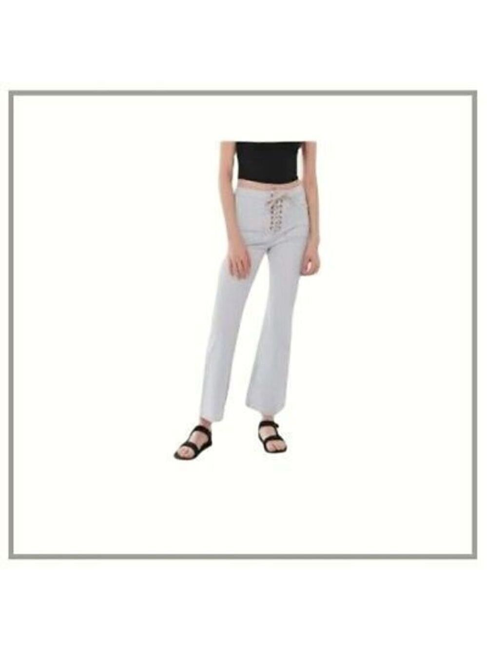 NWT Urban Outfitter laced up Y2K light denim pants size 8